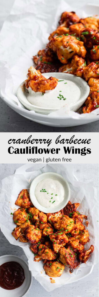 Cranberry Barbecue Cauliflower Wings • The Curious Chickpea