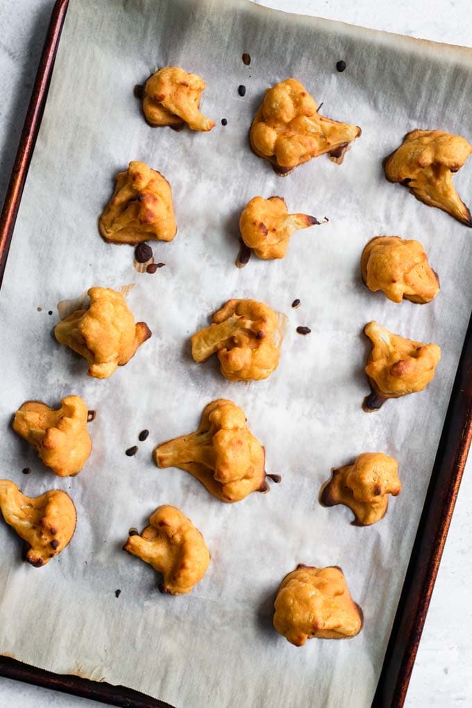 cauliflower wings after baking