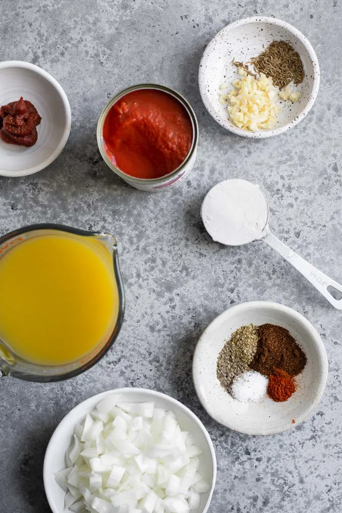 ingredients for enchilada sauce