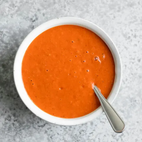 enchilada sauce in a bowl