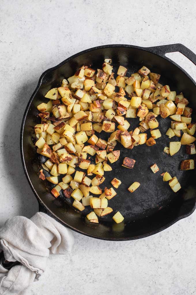 potatoes fried in the pan