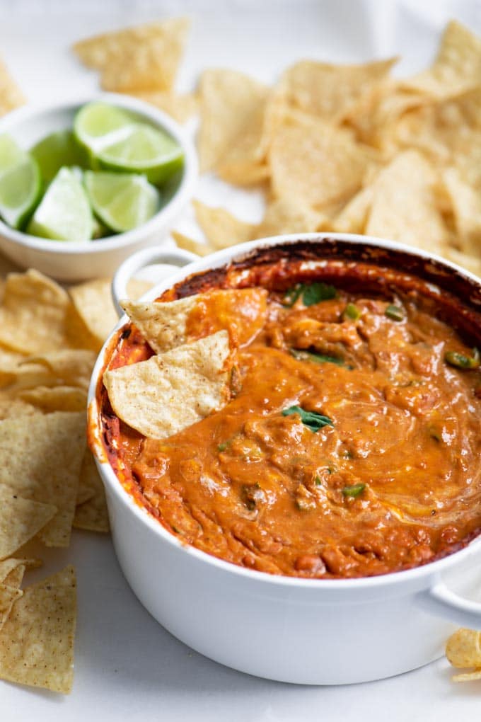 Refried Bean Dip [vegan & gluten free] • The Curious Chickpea