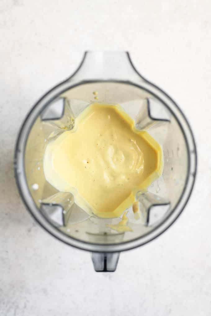 hollandaise blended smooth in blender