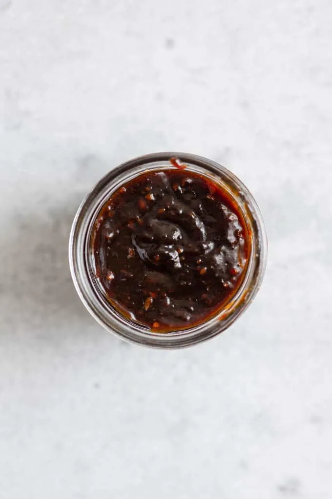 Korean barbecue sauce in a jar