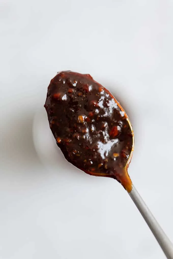 Korean BBQ sauce on a spoon