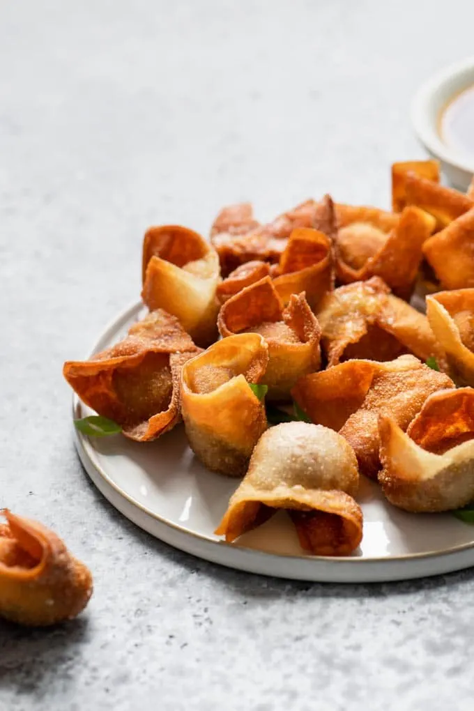 backlit vegan wontons