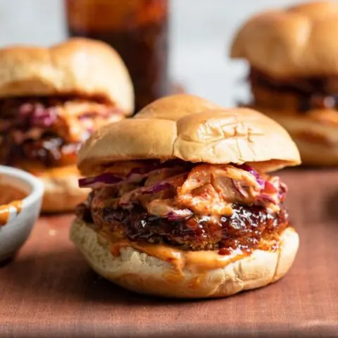 vegan Korean BBQ Burgers