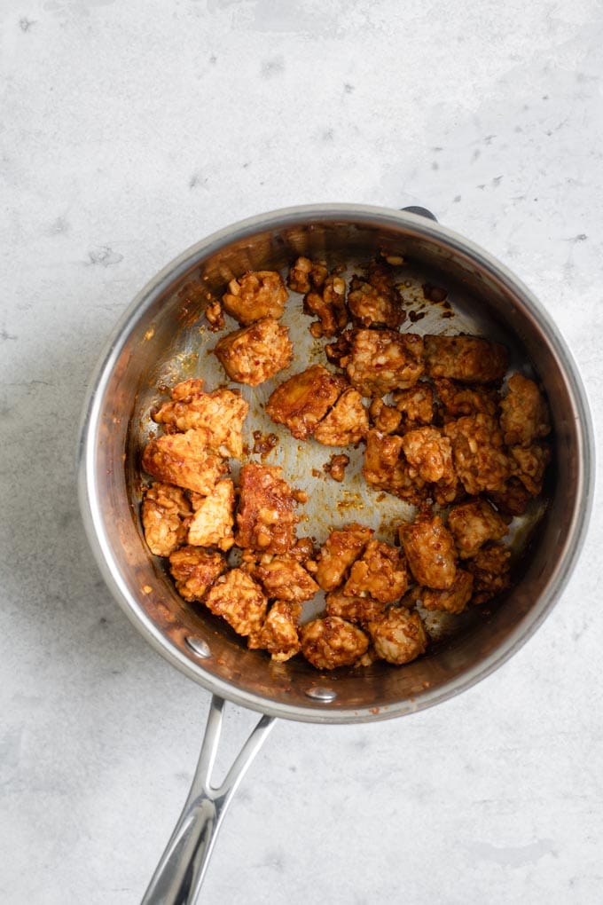 tempeh after steaming