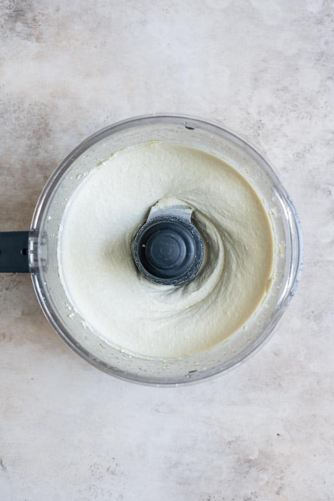 vegan ricotta blended in food processor