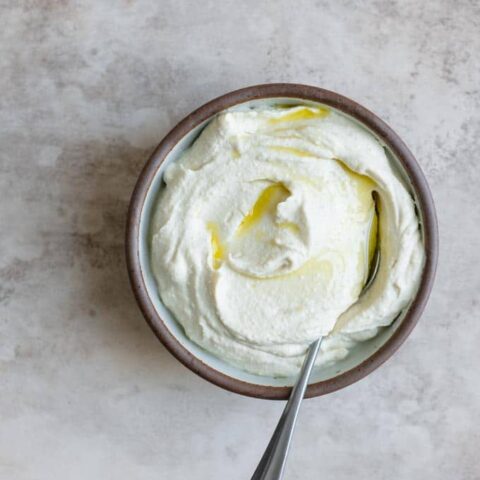 vegan ricotta served in a bowl