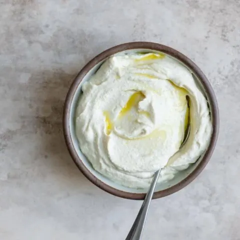 vegan ricotta served in a bowl