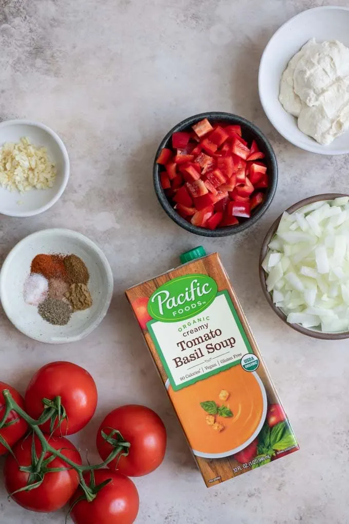 ingredients for vegan shakshuka