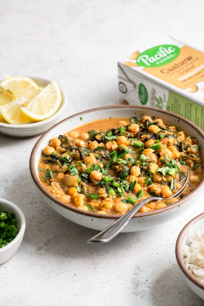 chickpea and spinach curry