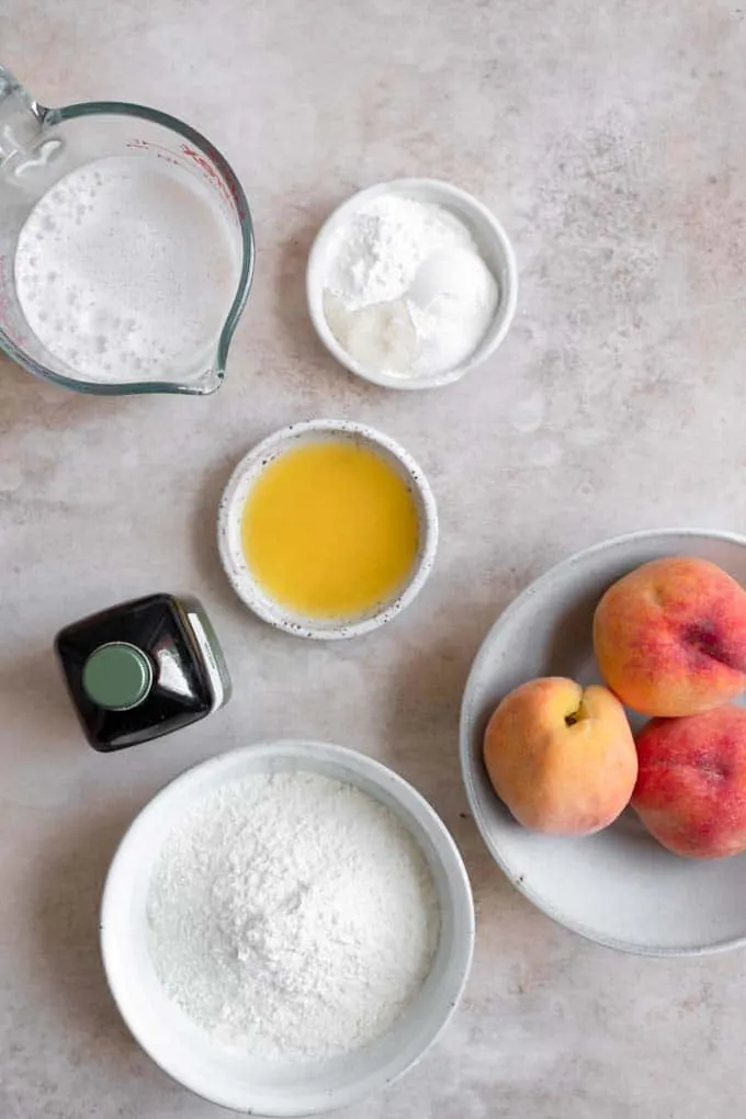 ingredients for peach pancakes