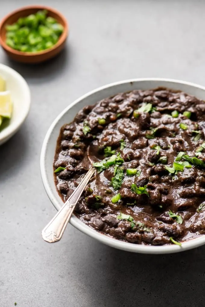 seasoned black beans in a bowl