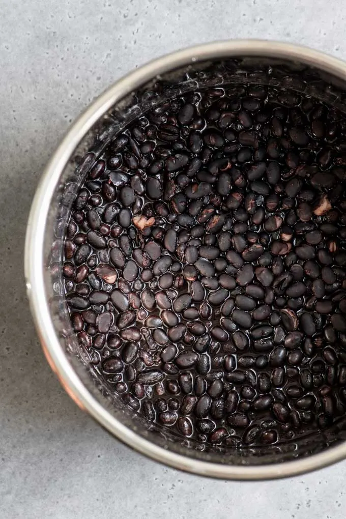 cooked black beans, plain