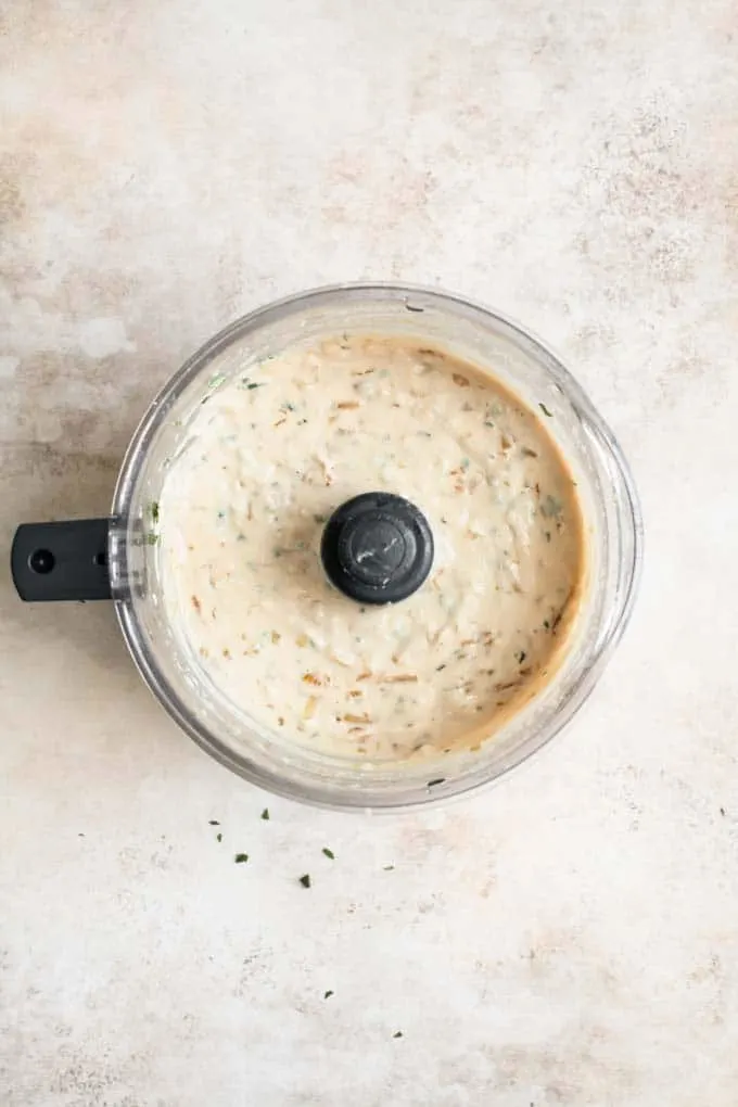 final dip after onions are pulsed in food processor