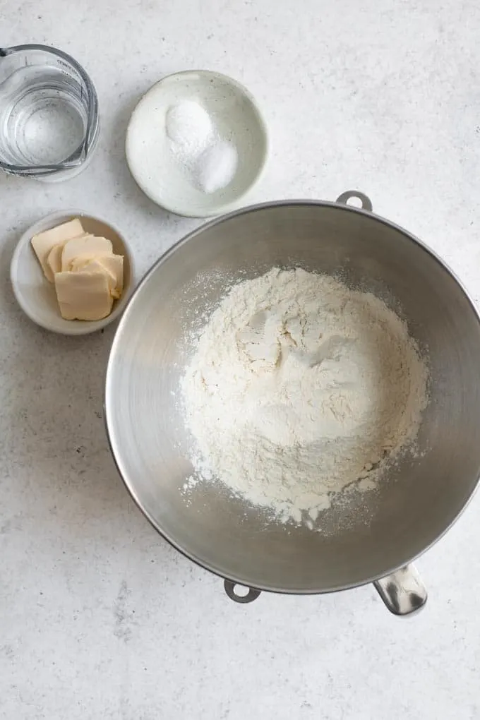 ingredients for homemade flatbread