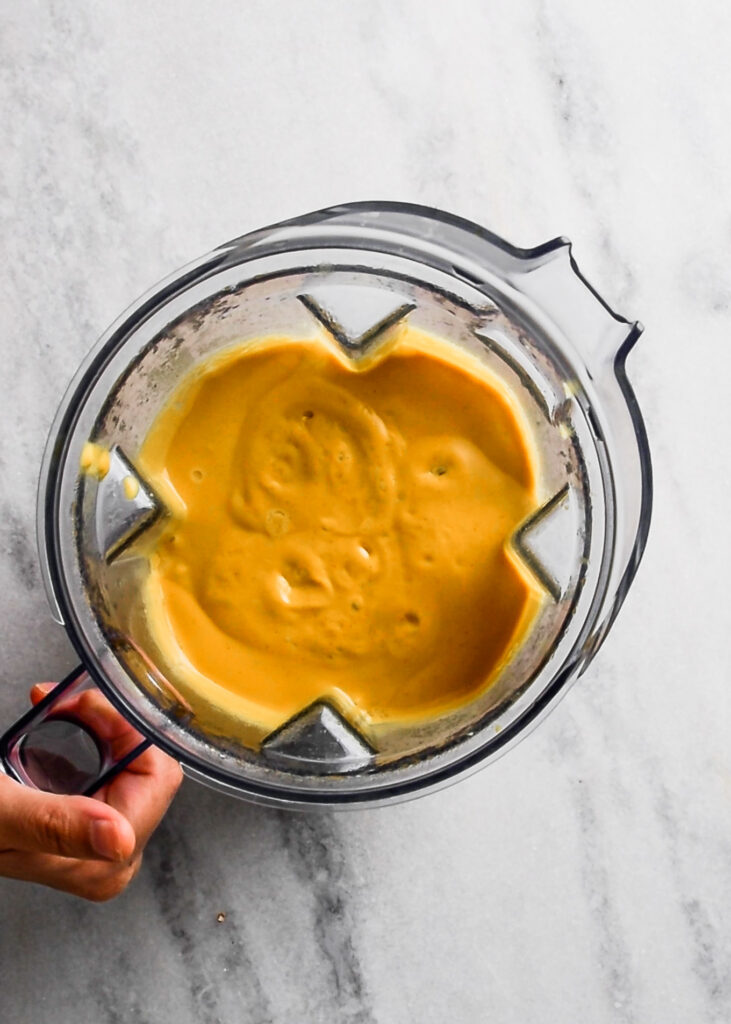 vegan cheese sauce in blender