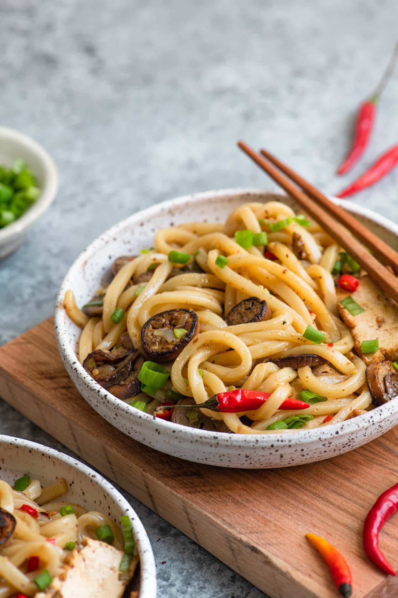 Spicy Sichuan Noodles with Eggplant • The Curious Chickpea