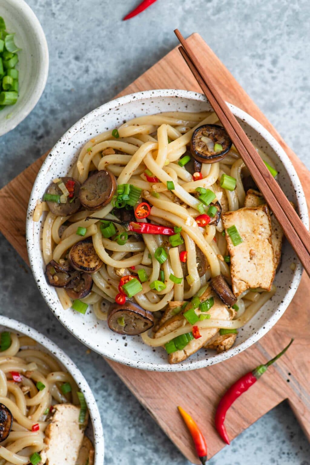 Spicy Sichuan Noodles with Eggplant • The Curious Chickpea