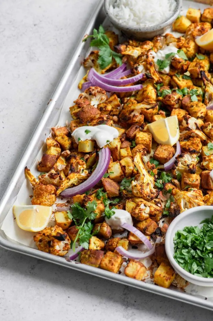 Vegan Tandoori Sheet Pan Dinner