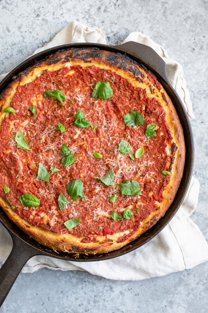 Integral Hændelse Individualitet Chicago-Style Deep Dish Pizza Recipe • The Curious Chickpea