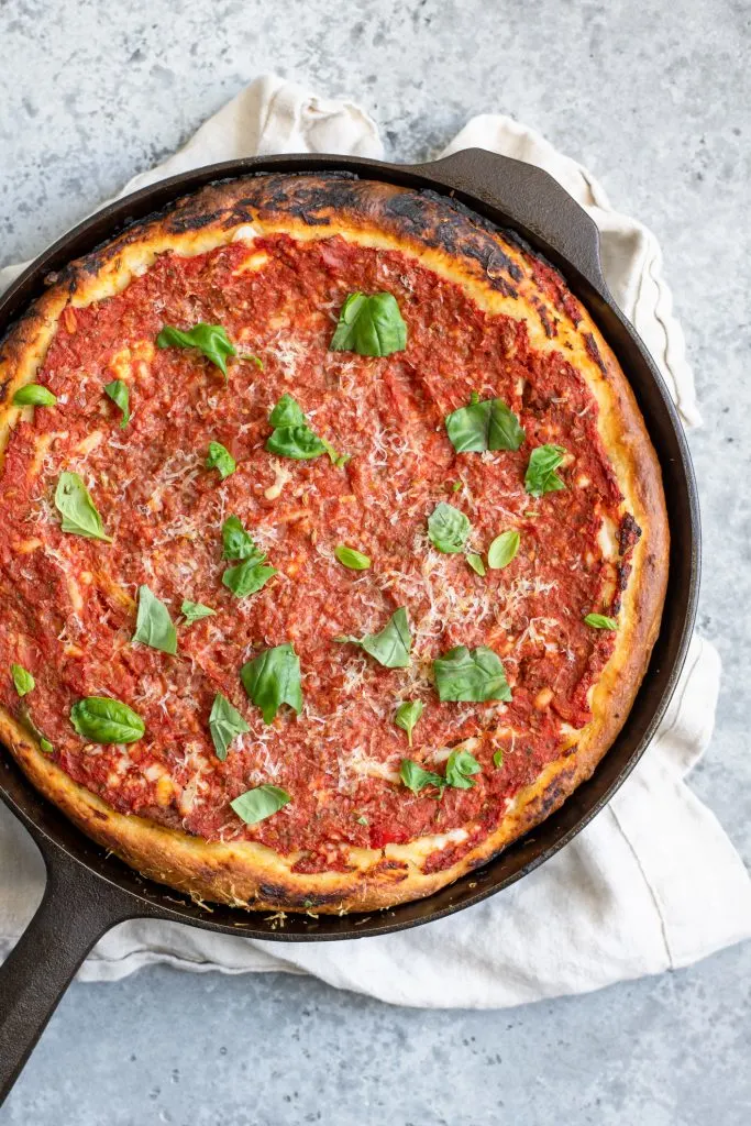 Chicago-Style Deep Dish Pizza : Recipes : Cooking Channel Recipe