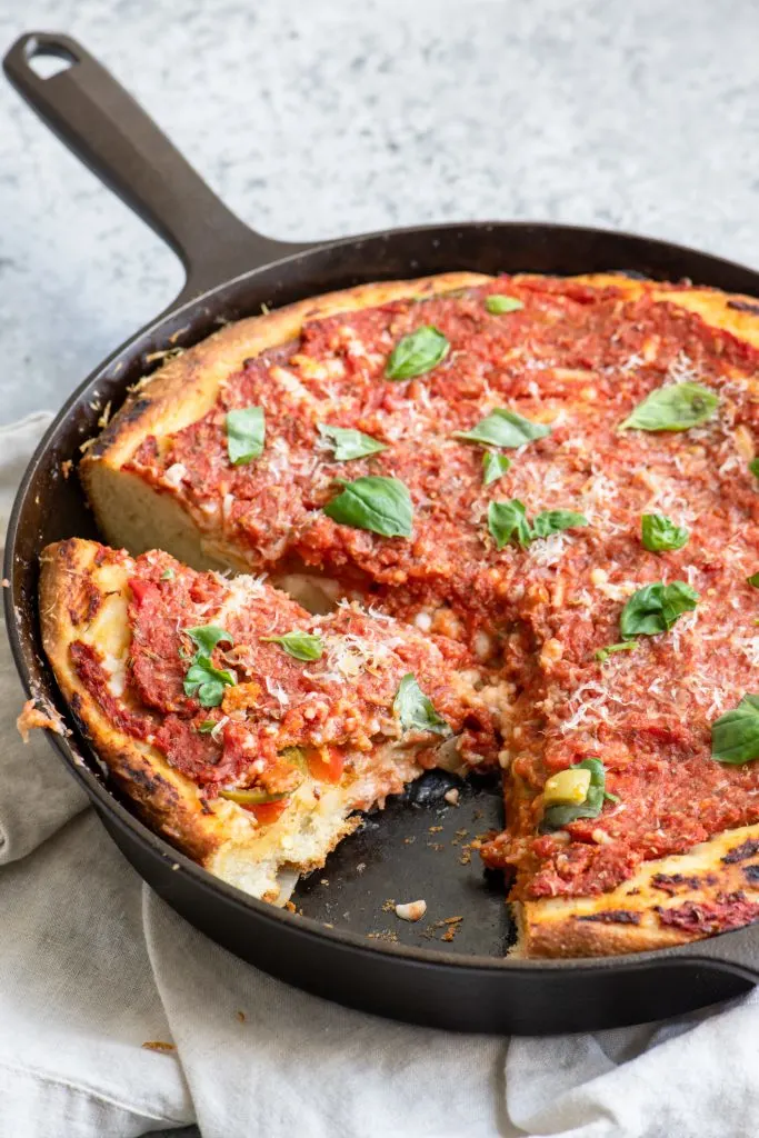 Simple Deep Dish Pizza  Minimalist Baker Recipes