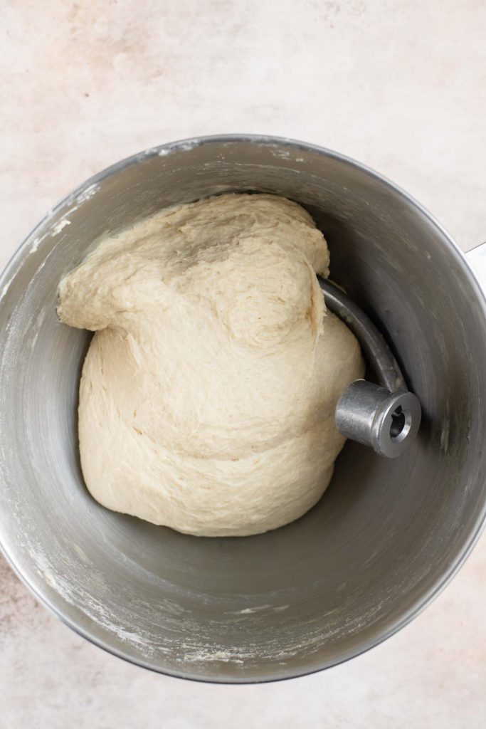 smooth kneaded vegan brioche dough