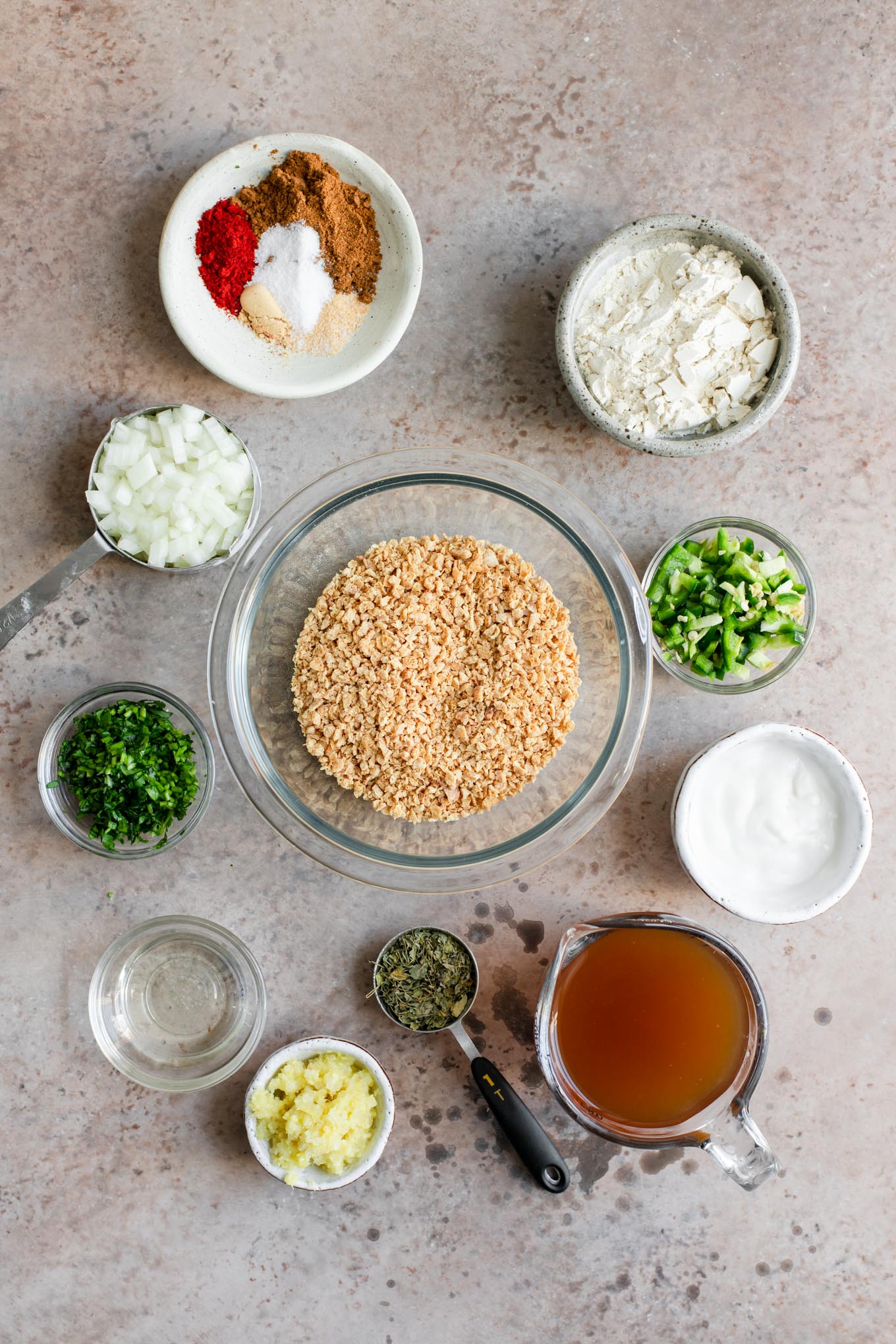 ingredients for vegan sheekh kababs