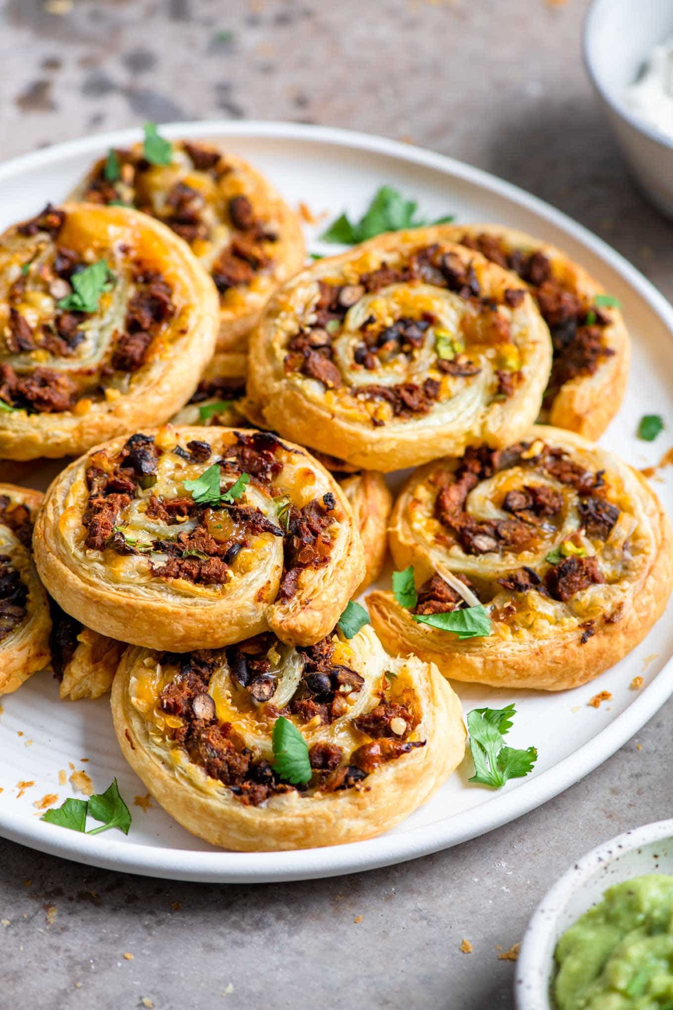 plate of pinwheels