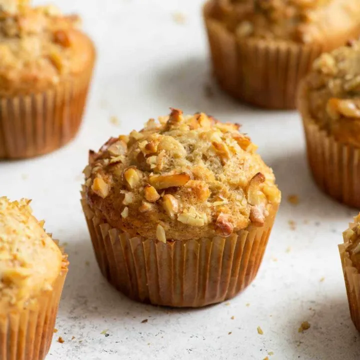 vegan banana nut muffins