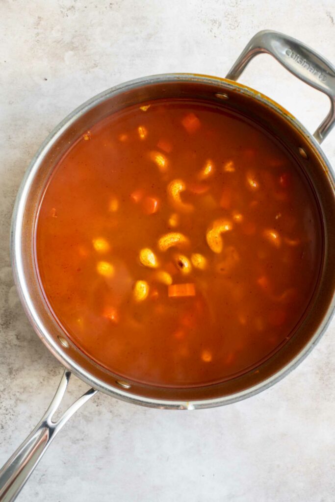 cashews, carrots, and potatoes boiled with berbere until soft