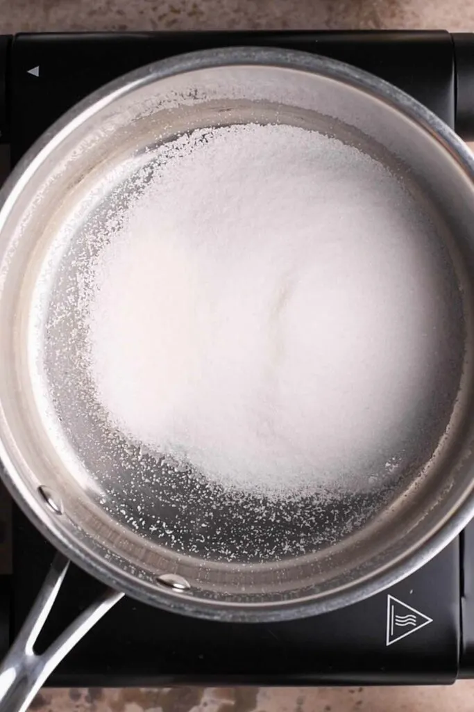 sugar in pot