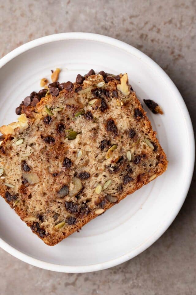 Vegan Chocolate Chip Banana Nut Bread • The Curious Chickpea
